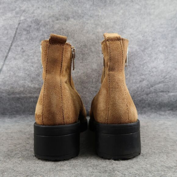Urban Outfitters Shoes Womens 9 Bootie Fashion Leather Double Zip Moto Lifestyle - Picture 6 of 16